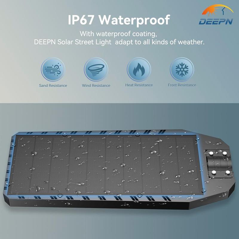 🔥Hot Sale $38🔥DEEPN 9000W IP67 Super Bright Solar Street Lights