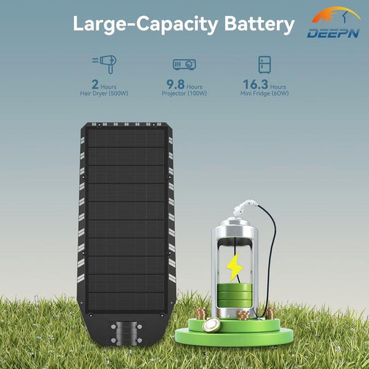 🔥Hot Sale $38🔥DEEPN 9000W IP67 Super Bright Solar Street Lights